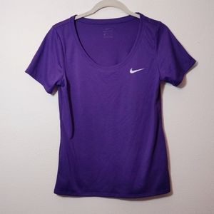 Nike Dri Fit Crew Neck Purple Workout Tee -S